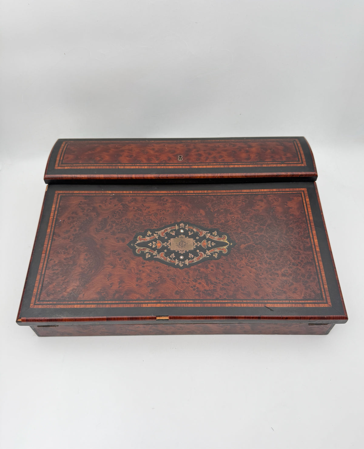 Victorian Wood Inlay Writing Desk