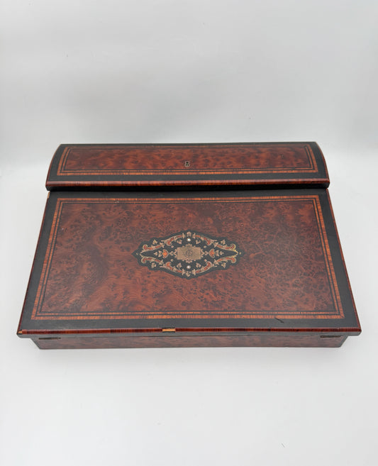 Victorian Wood Inlay Writing Desk
