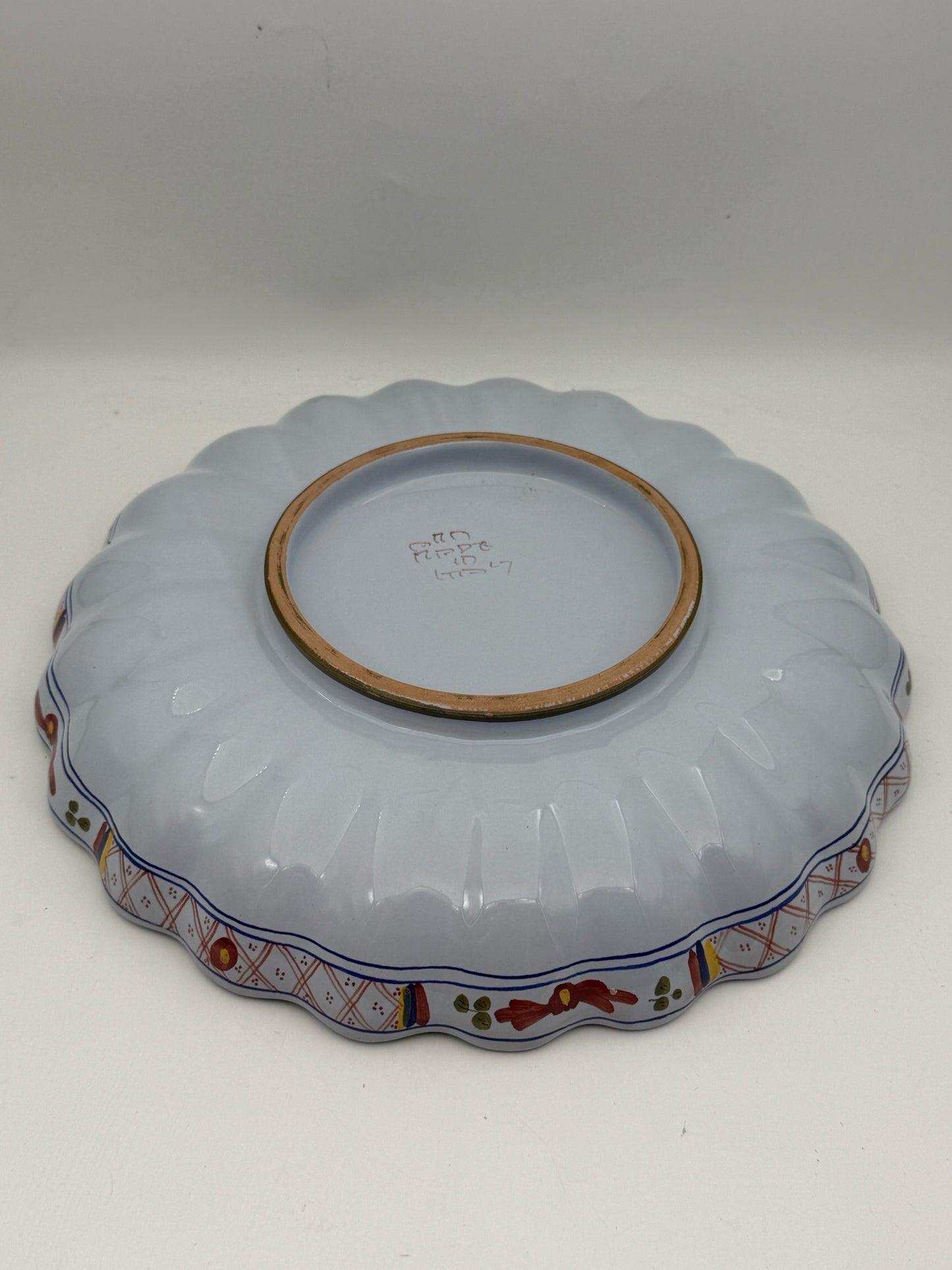 Sigma Blue Carnation Large Ruffle Serving Bowl