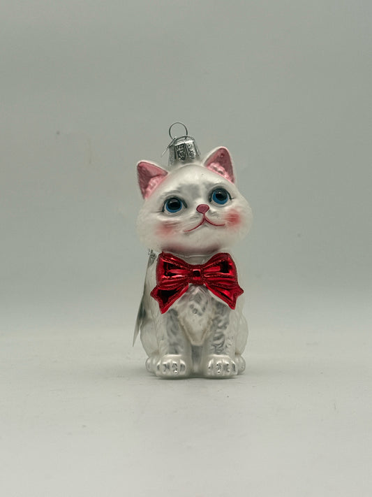 Kurt S. Adler White Cat Ornament