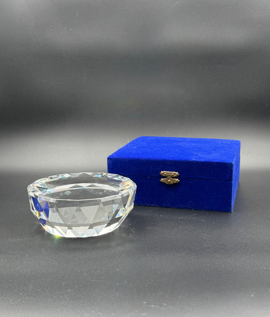 Faceted Crystal Display Stand with Box