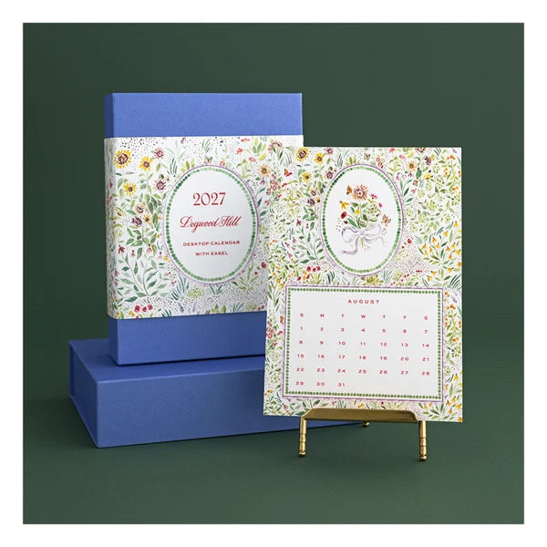 2027 Dogwood Hill Desktop Calendar With Easel