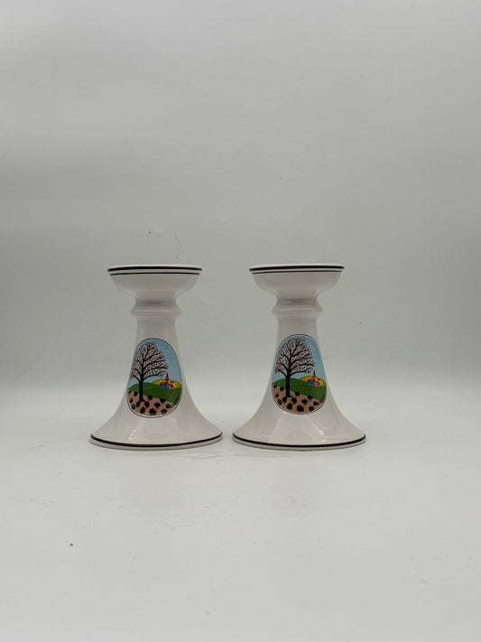Villeroy And Boch "Design Naif" Candleholders