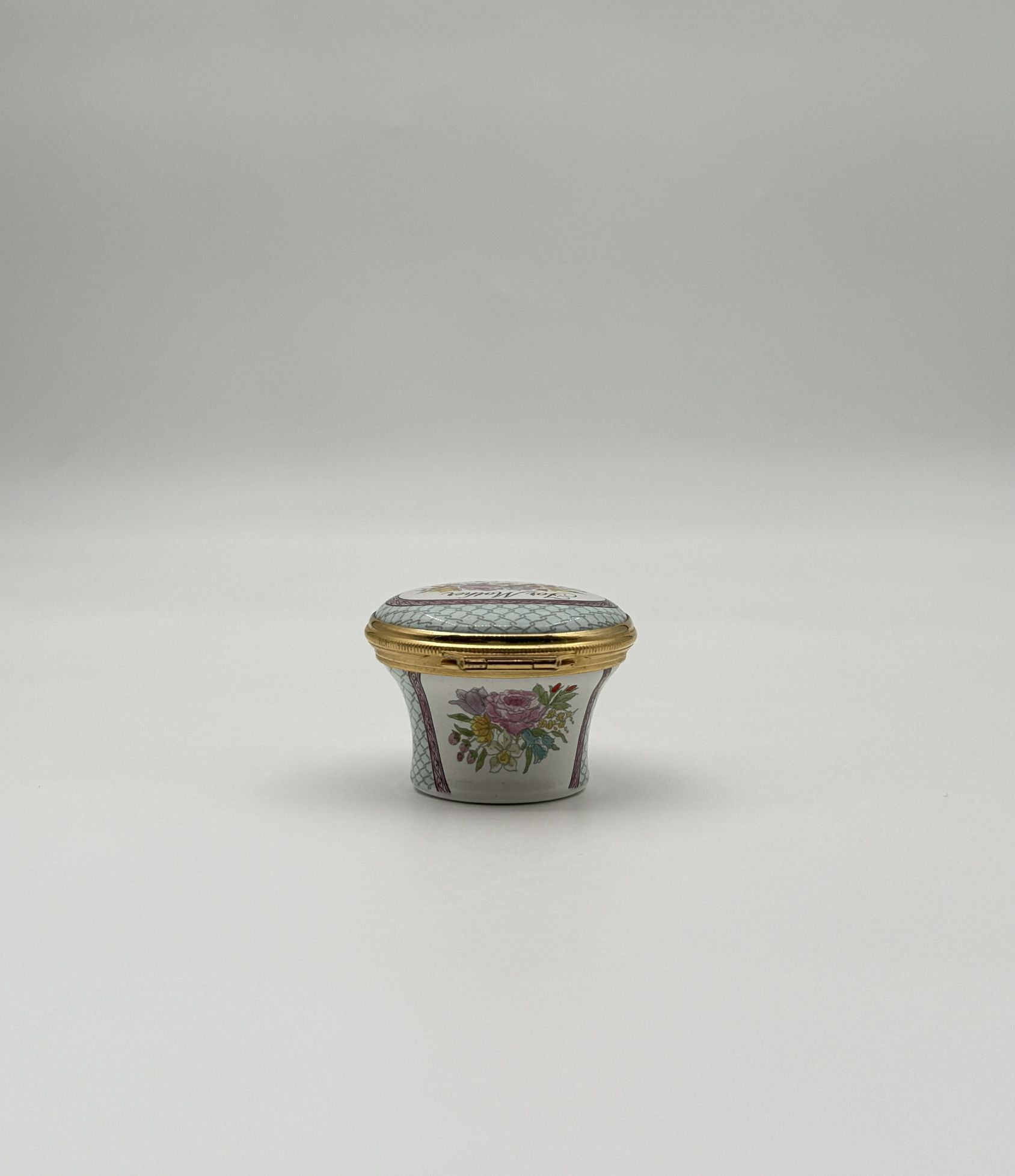 Vintage Halcyon Days Enamel Trinket Box “For Mother With Love” – 1986