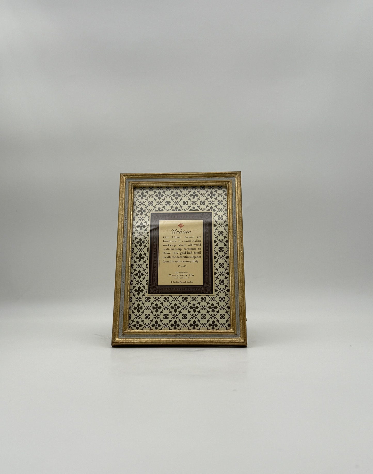 Italian Florentine Picture Frame Urbino Cream Gold Finish 4x6