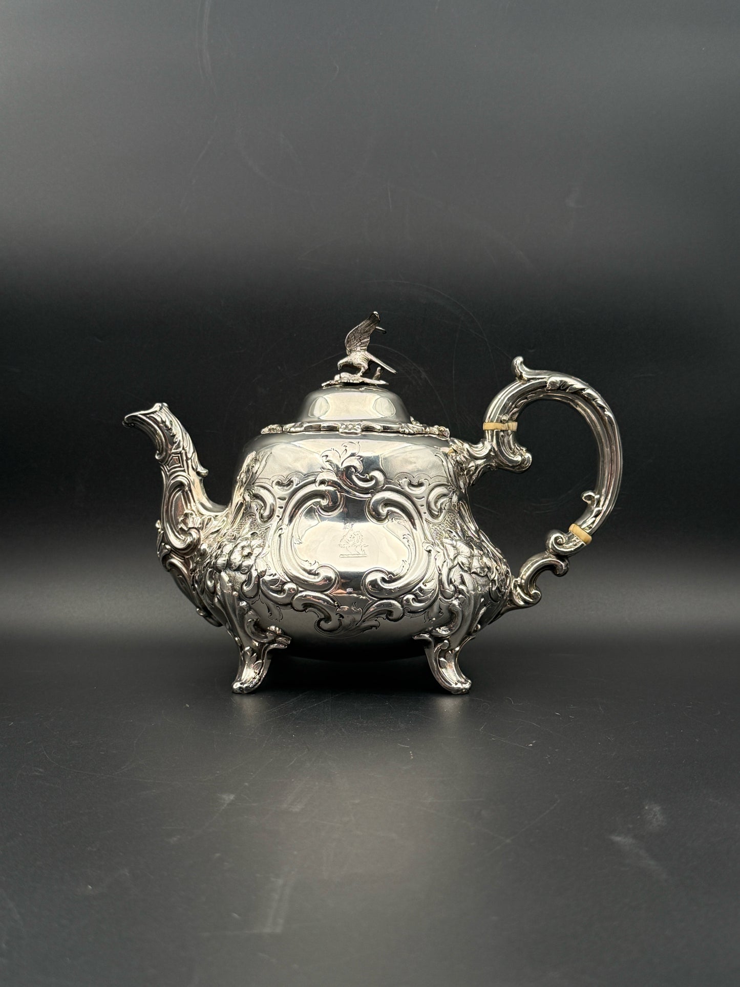 Antique 19th Century Sterling Silver Teapot By Stephen Smith