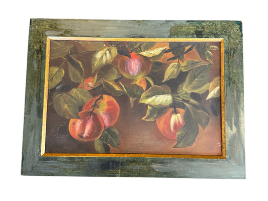 Still Life Painting – Apples in Green Frame