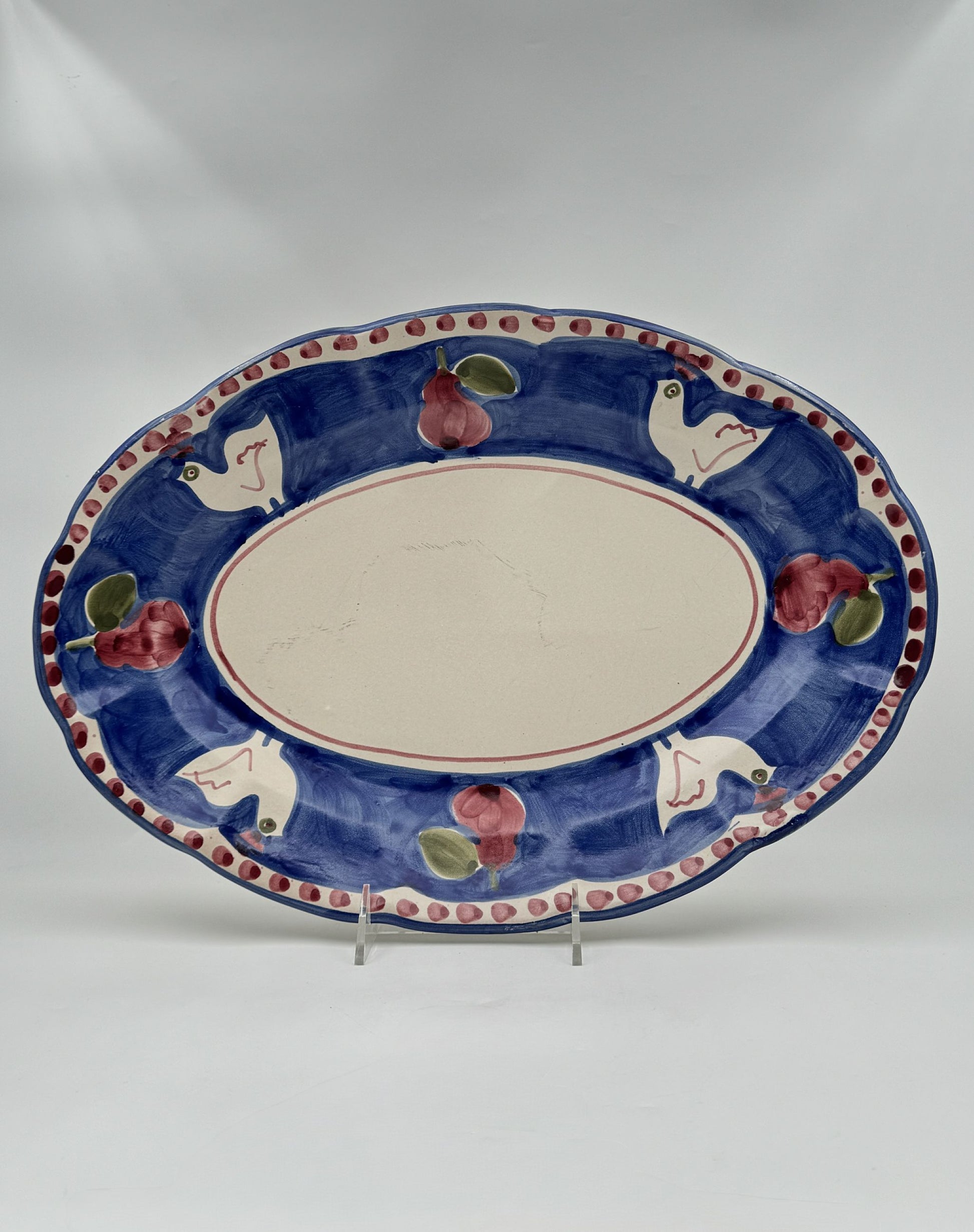 Ceramica Artistica Solimene Hand-Painted Earthenware Platter – Italy 