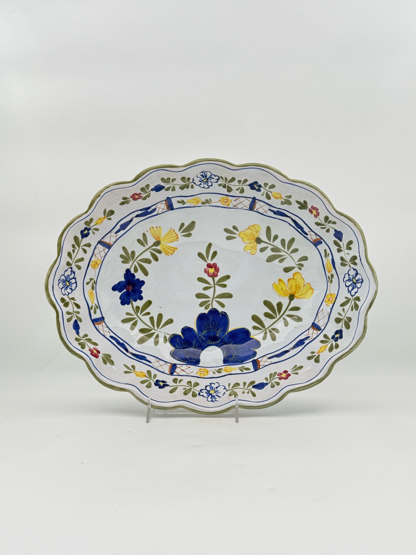 Cantagalli "Garofaro Carnation" Oval Serving Bowl