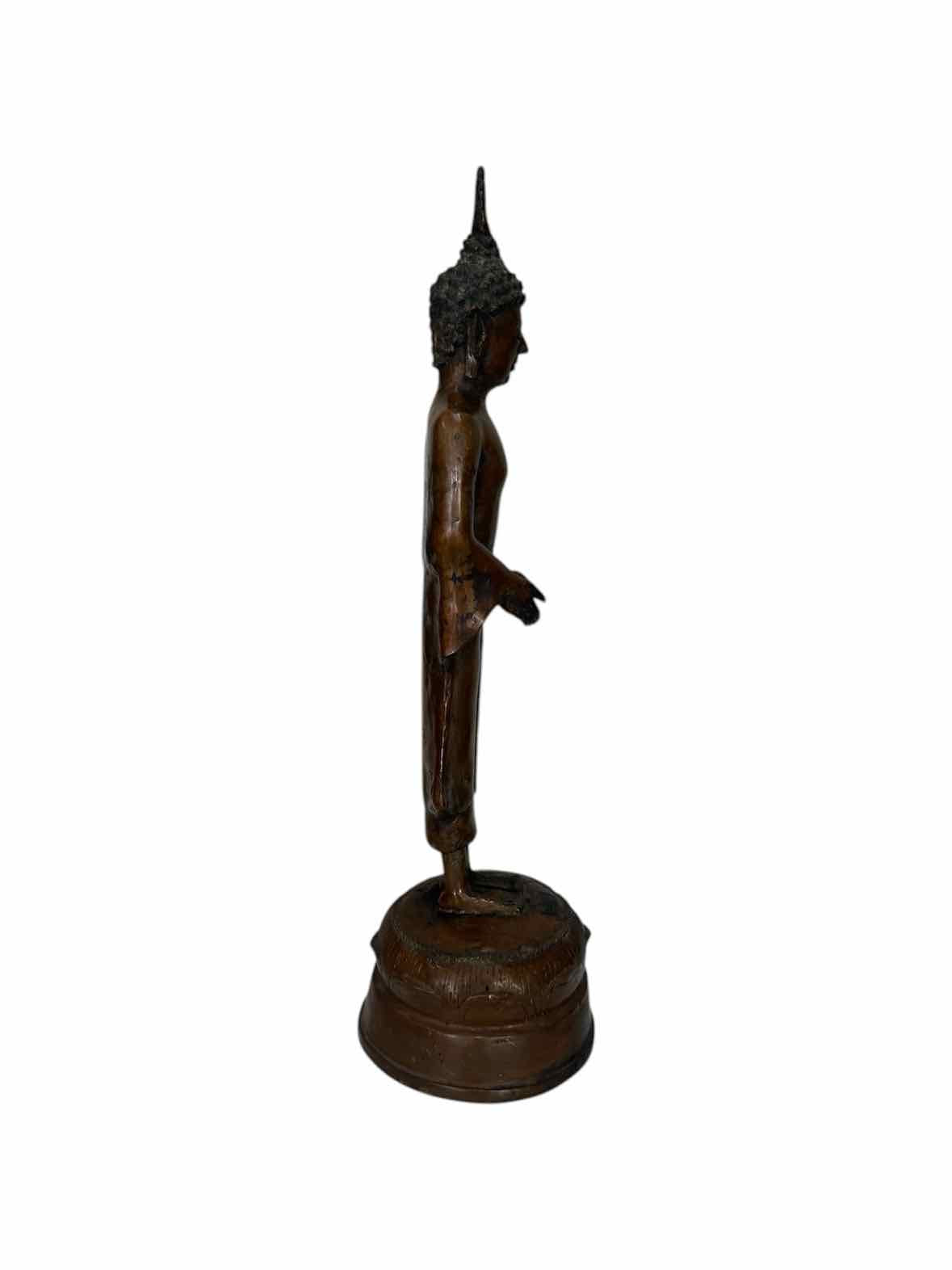 Large Casted Bronze Standing Buddha Statue