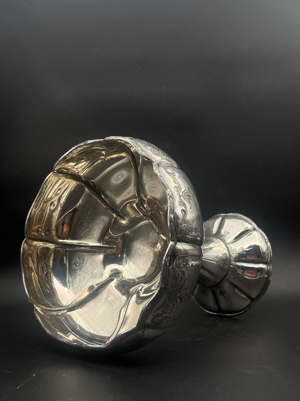 Art Nouveau Silverplate Pedestal Centerpiece