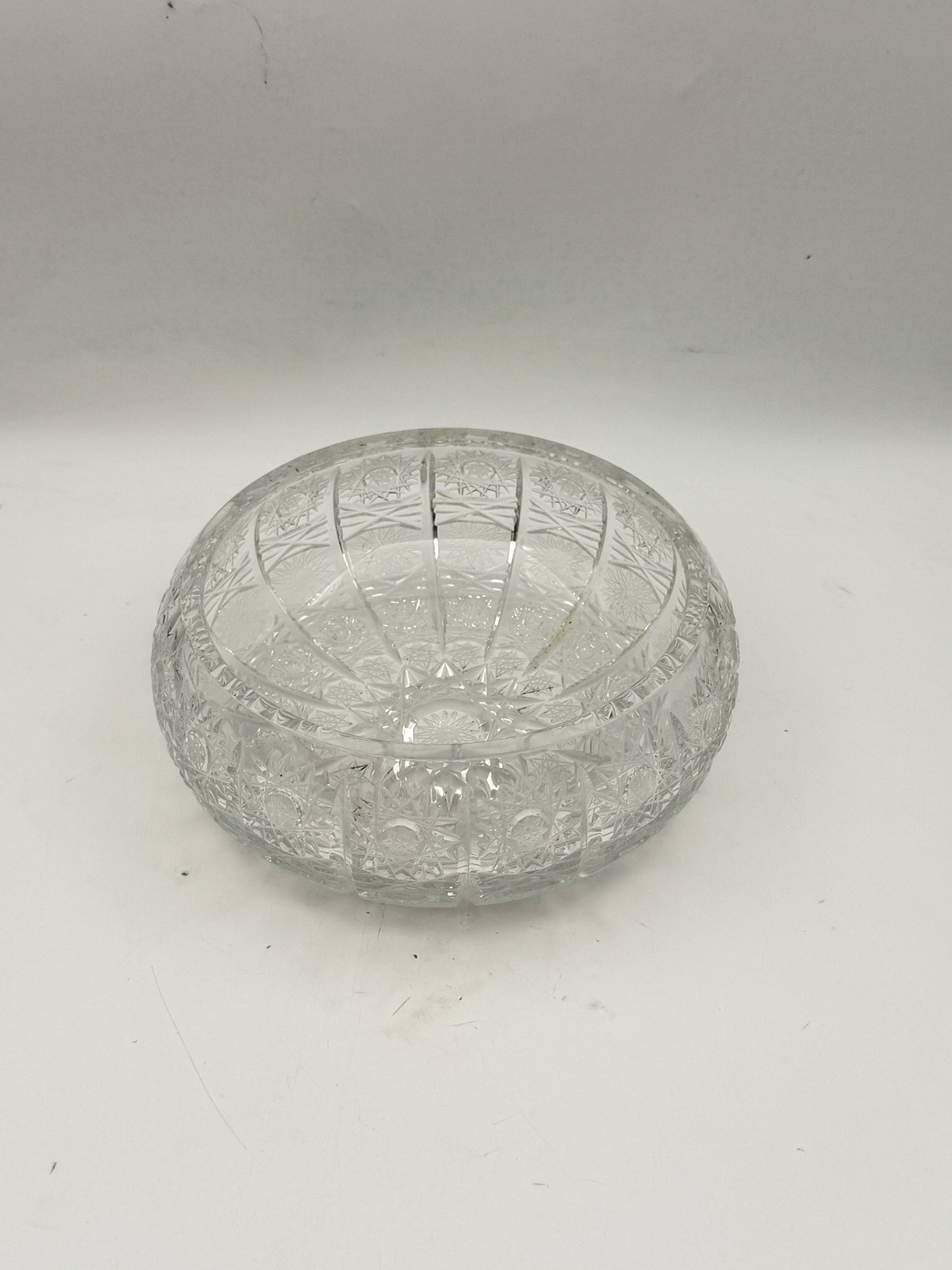 Antique Brilliant Cut Crystal Candy Dish