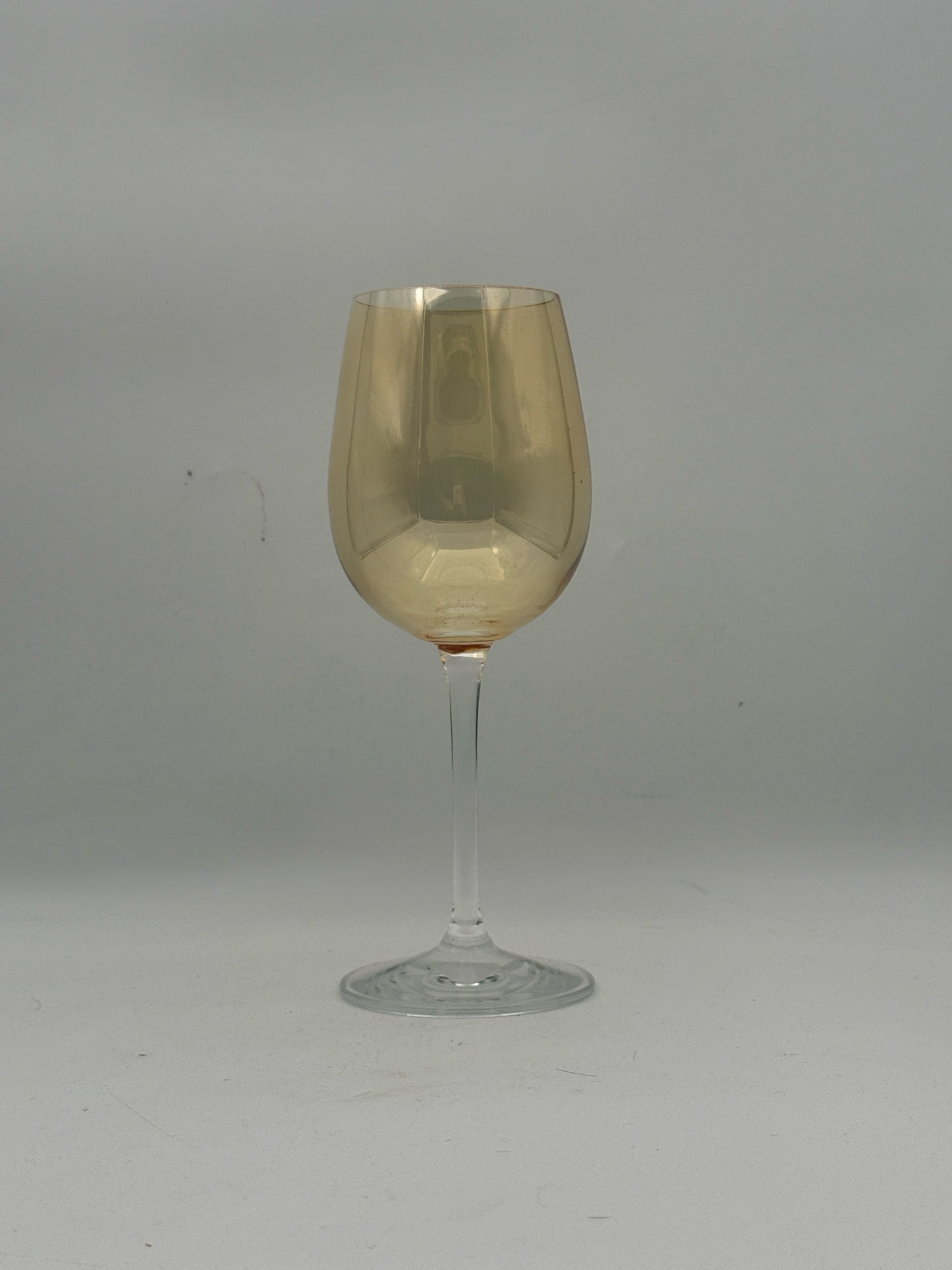 Yellow Iridescent Wine Glasses- Set Of 4