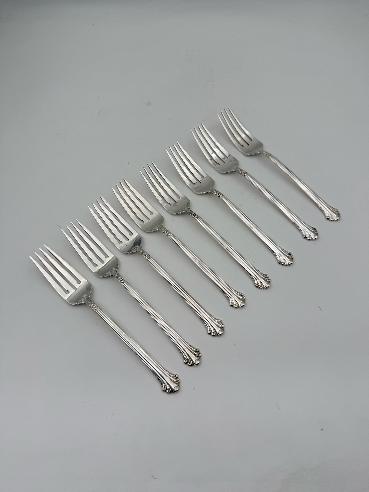 Towle "Silver Plume" Sterling Flatware Set With Box- 40 Pieces