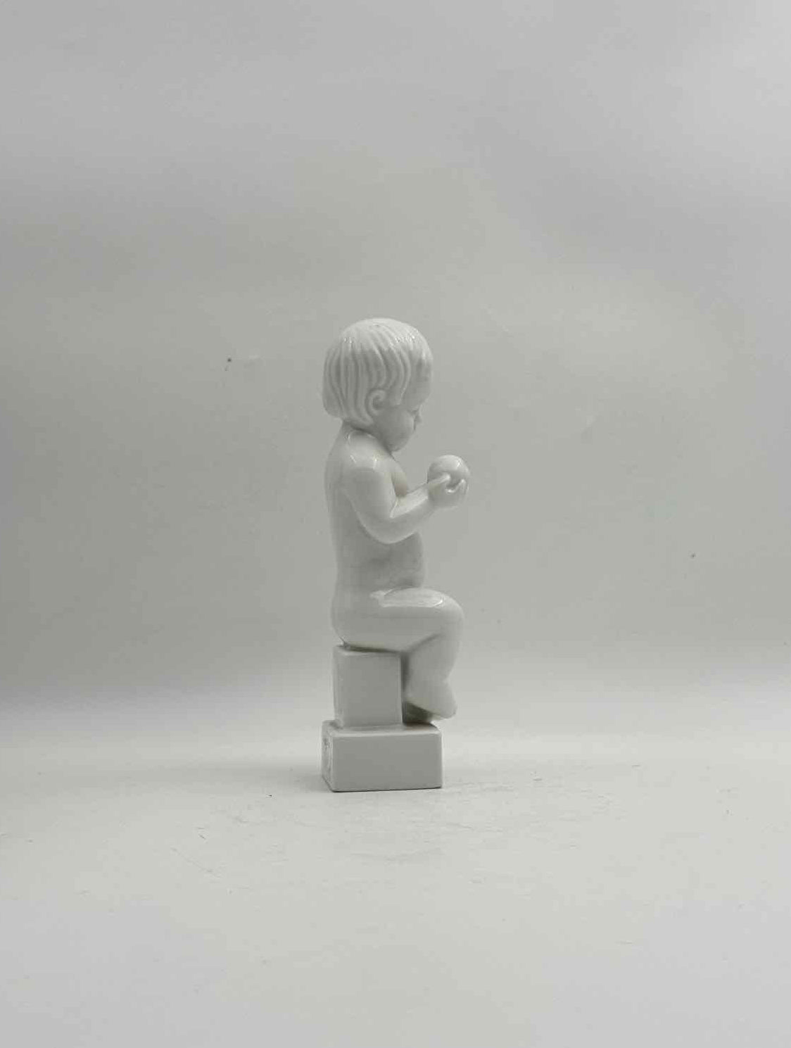 Royal Copenhagen Porcelain Baby with Apple Figurine Denmark Decor