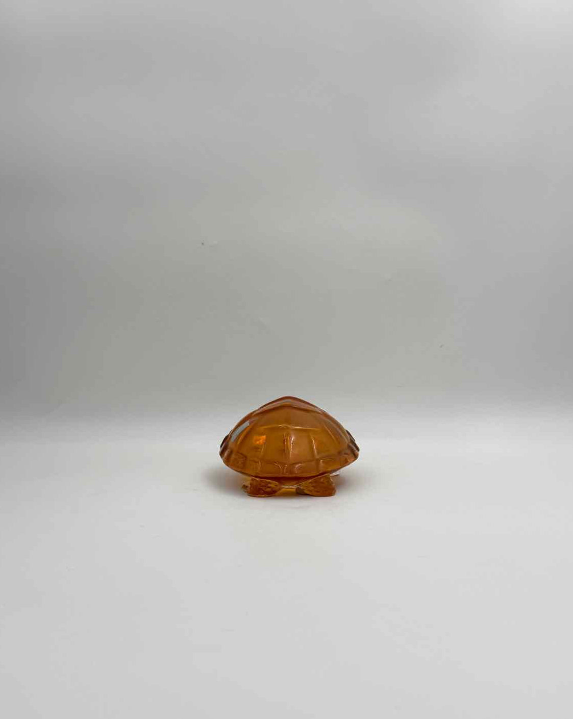 Lalique Caroline Amber Glass Turtle Figurine France Crystal Decor