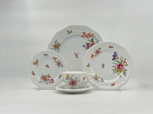 Rosenthal "Classic Rose" 8 Place Settings And Serving Dishes-45 Pieces