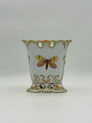 Herend Pierced Butterfly And Flower Vase