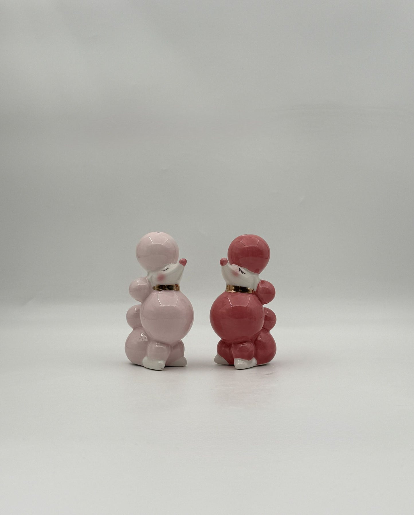 Pink Poodle Salt & Pepper Shakers – Cute Ceramic Kitchen Set