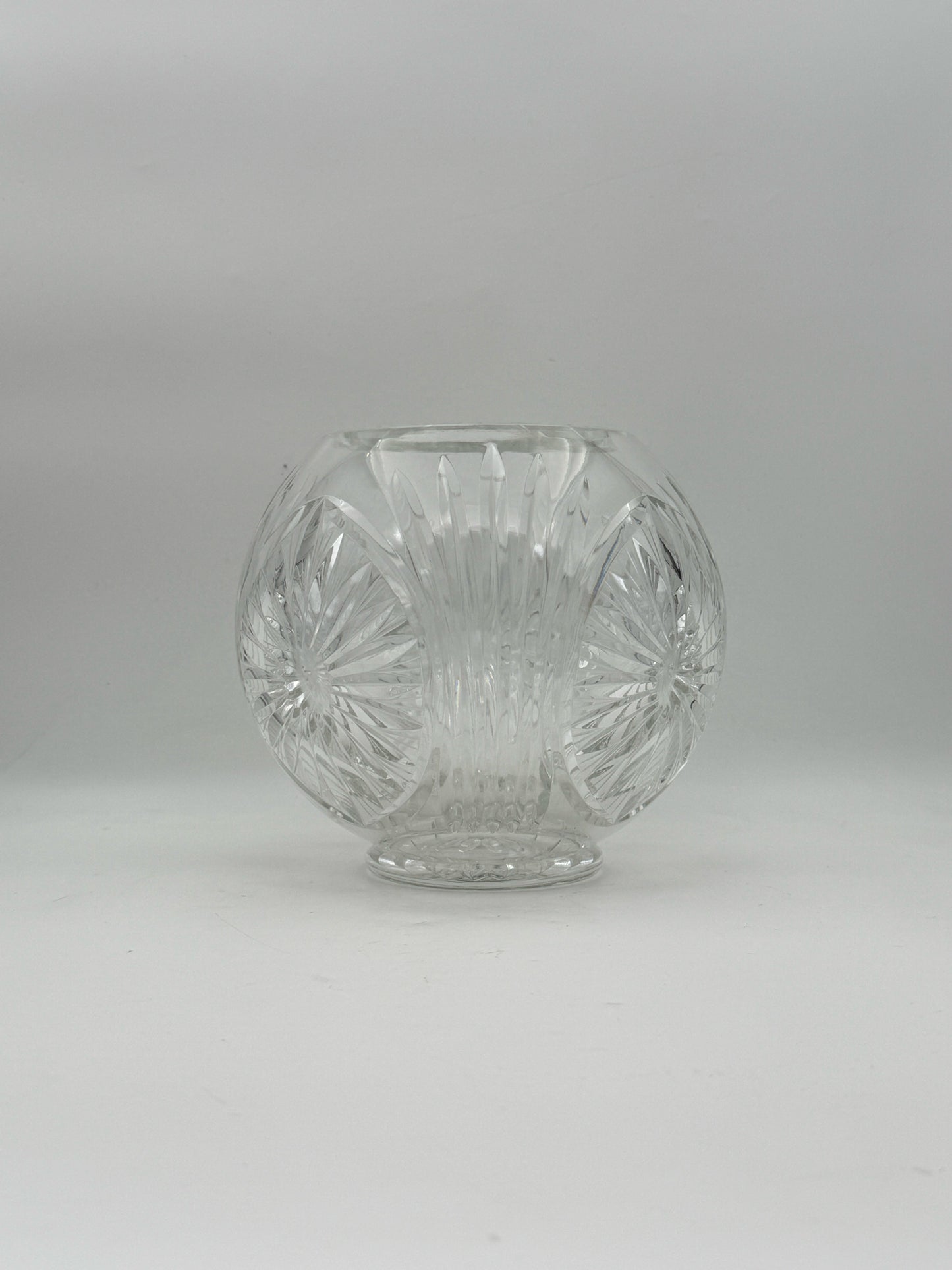 Cut Crysal Rose Bowl Vase