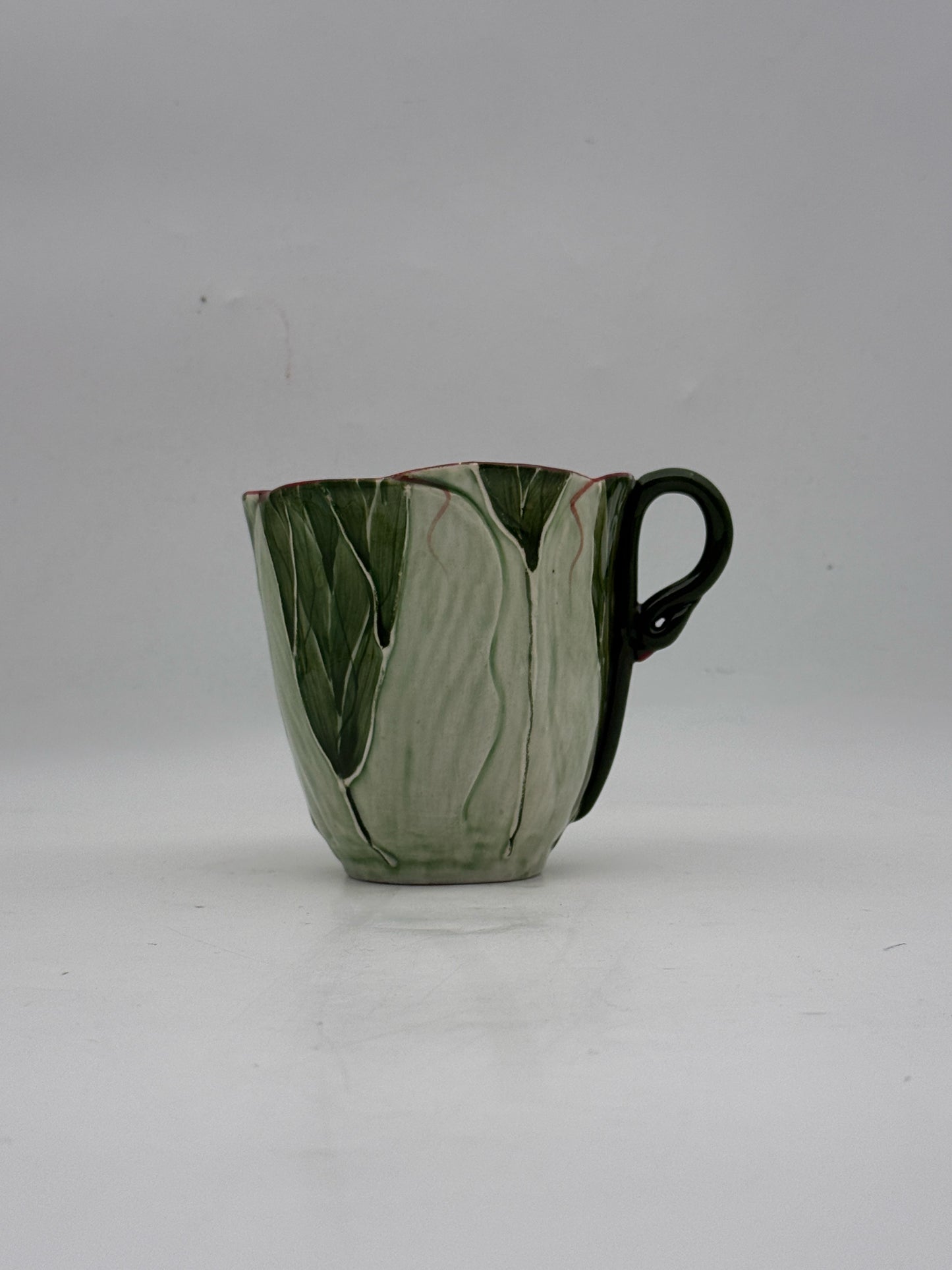 Mustardseed And Moonshine Cabbage Leaf Mugs- Set Of 6