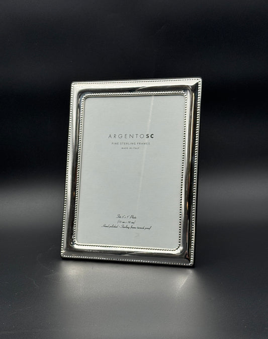 Argento SC Sterling Silver Frame – Italy –  Fits 5" x 7" Photo