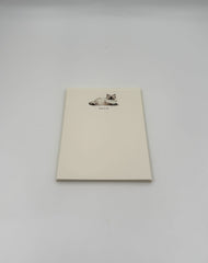 Cat Notecards – “MEOW” Reclining Blue-Eyed Cat – Set of 6 by Fable & Sage