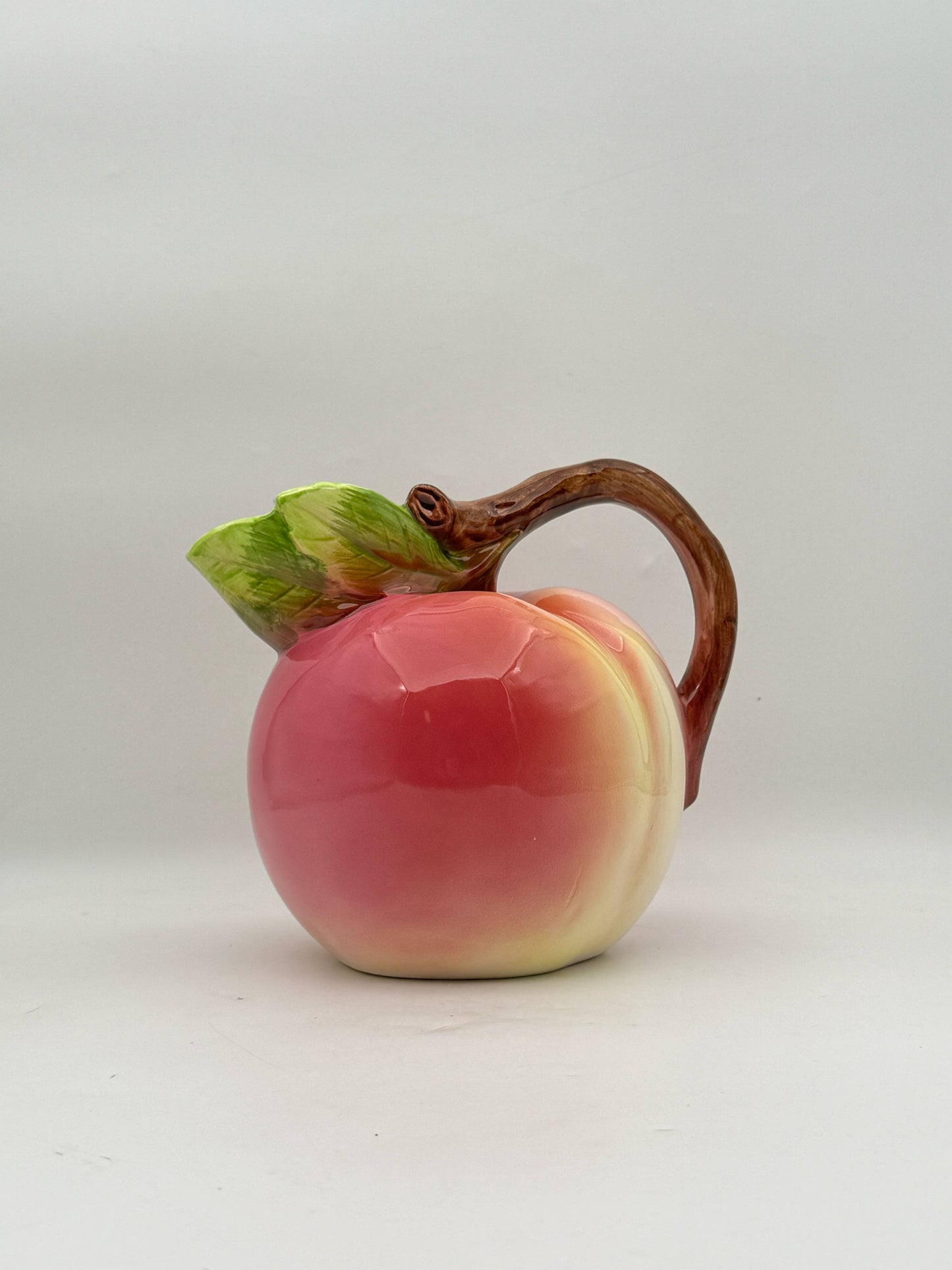 Pottery Barn Ceramic Peach Pitcher
