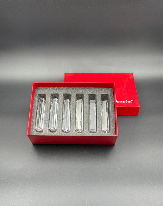 Baccarat Crystal Knife Rests – Set of 6 with Box