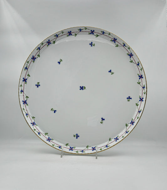 Herend “Blue Garland” Round Porcelain Tray – Handcrafted in Hungary
