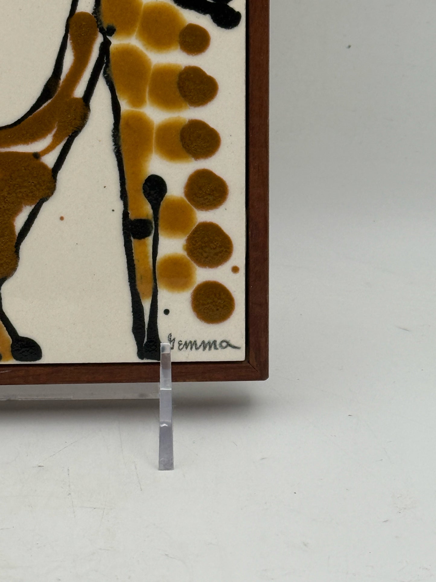 Midcentury Painted Tiles By Gemma Toccogna