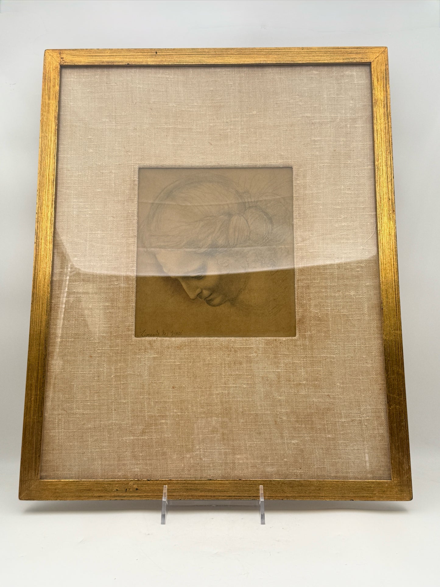 Framed Da Vinci Print Of A Woman