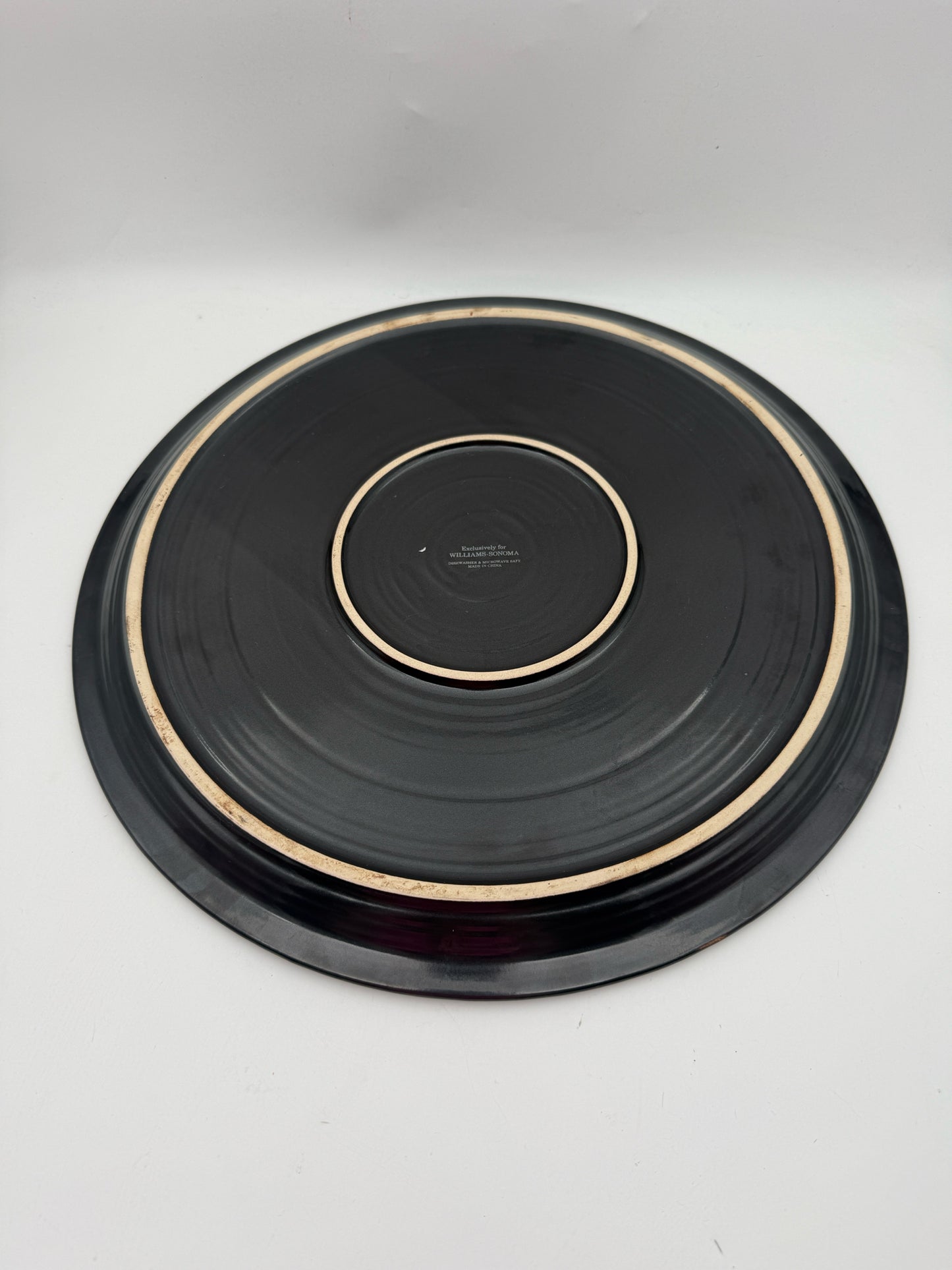 Williams Sonoma Black Serving Dish With Plate
