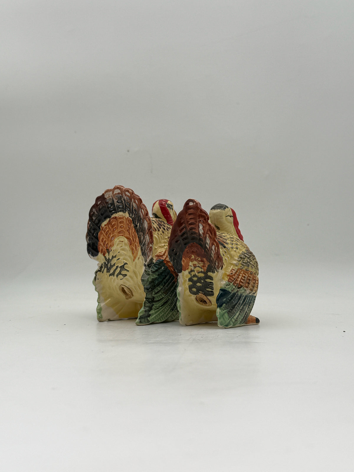 1940's Cold Painted Turkey Salt & Pepper Shakers