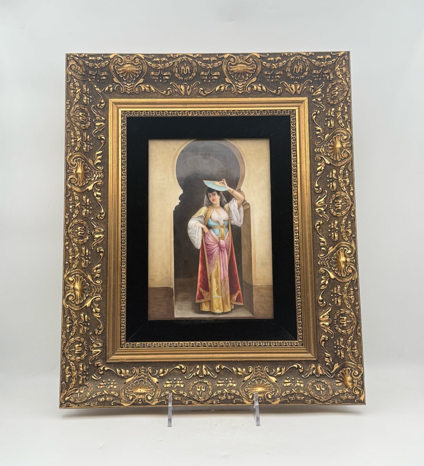 KPM Berlin Framed Porcelain Plaque "Fantasie" After Richter