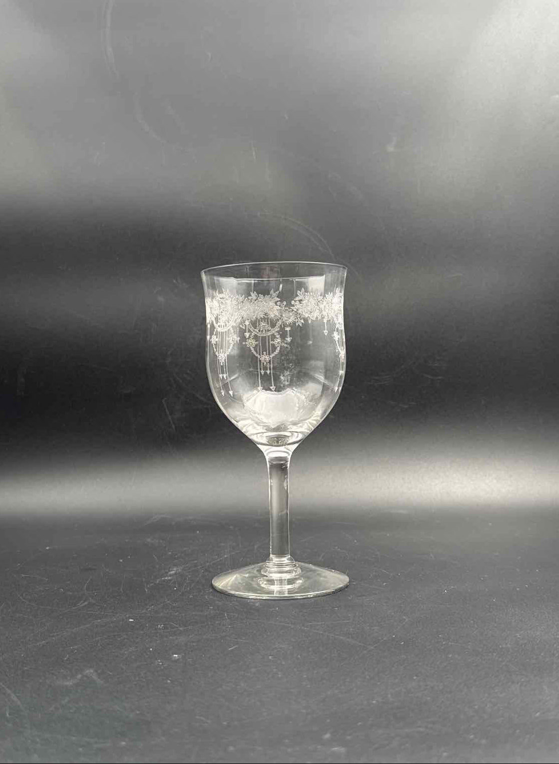 Vintage Fostoria Etched Wine Glasses Set of 10 Crystal Stemware Set