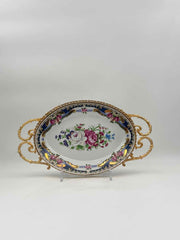 Italian Gilt Mounted Porcelain Tray