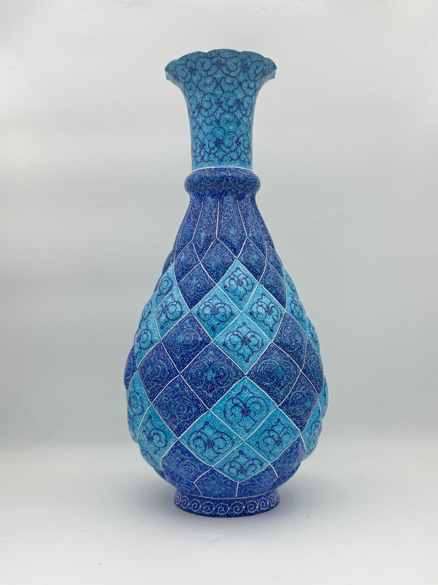 Kimia Amini Large Quilted Blue Persian Vase