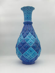 Kimia Amini Large Quilted Blue Persian Vase