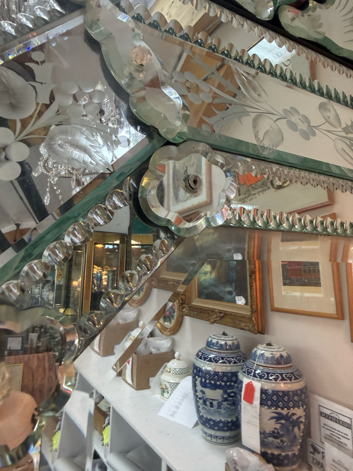 Large Venetian style Mirror- In Store Pickup Only