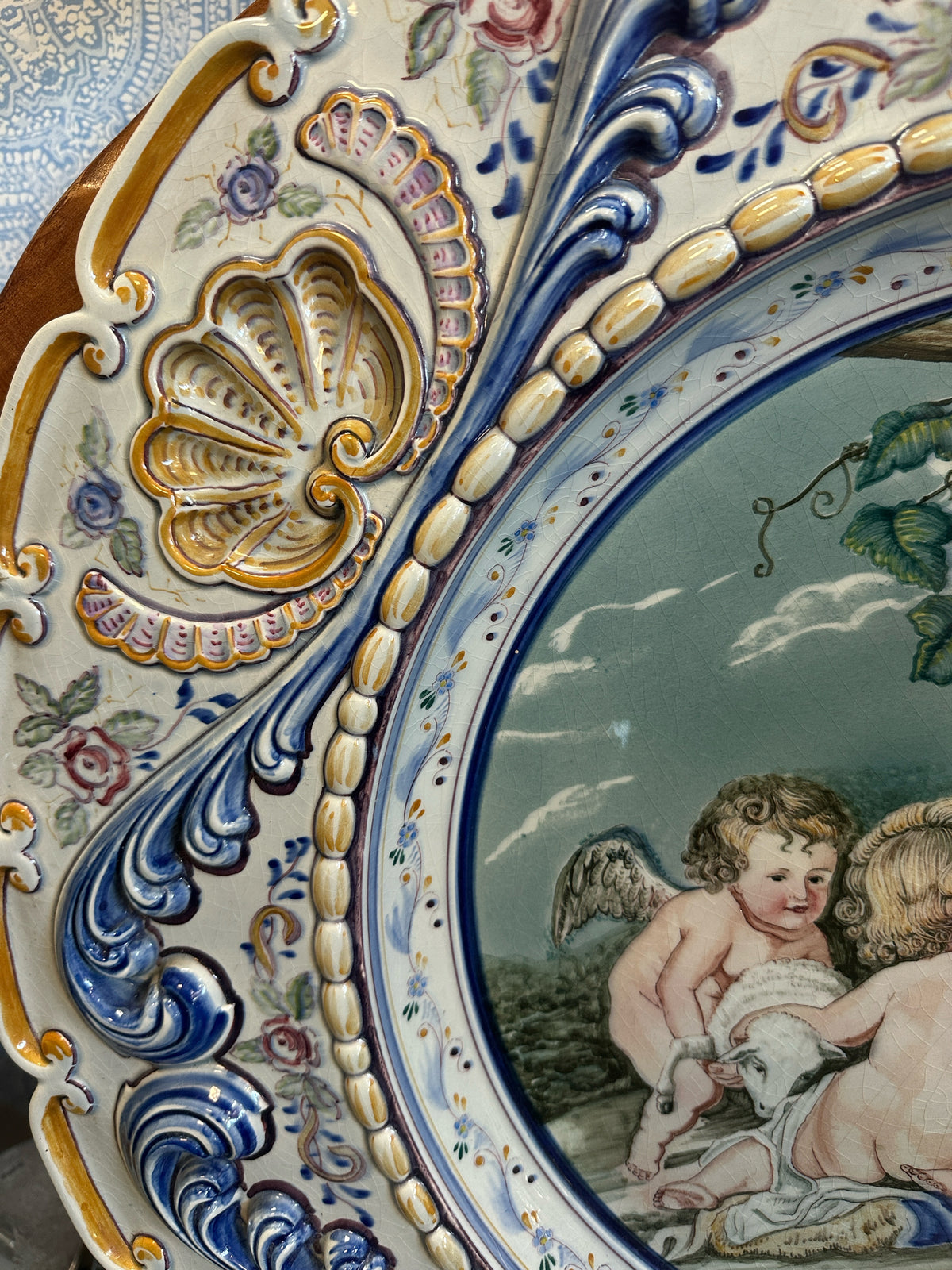 Handpainted Portuguese Ceramic Plaque
