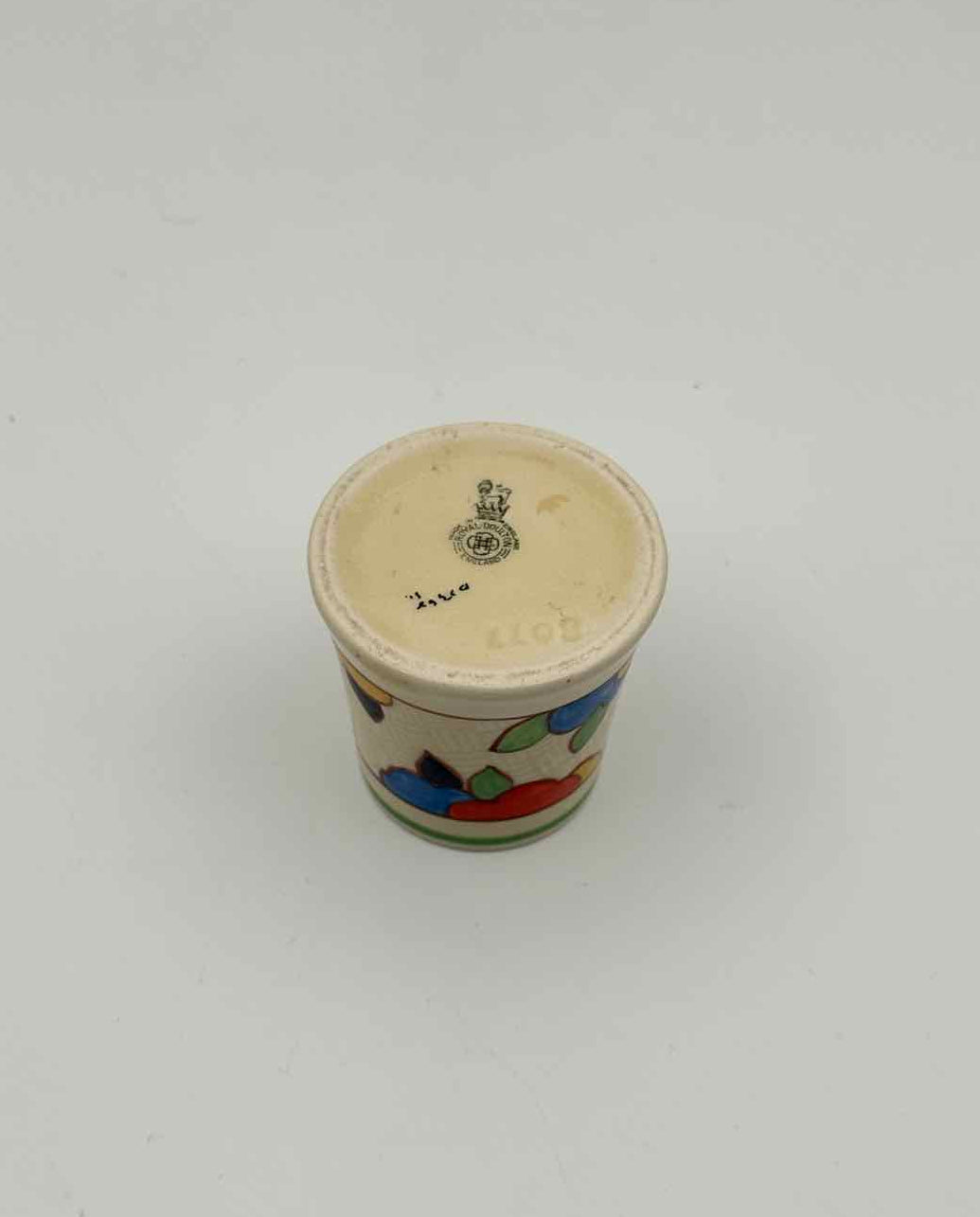 1930s Royal Doulton Art Deco Egg Cup – Hand-Painted Floral, England