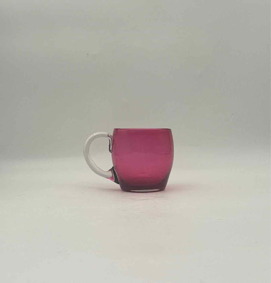 Antique Edwardian Cranberry Glass Cup With Handle