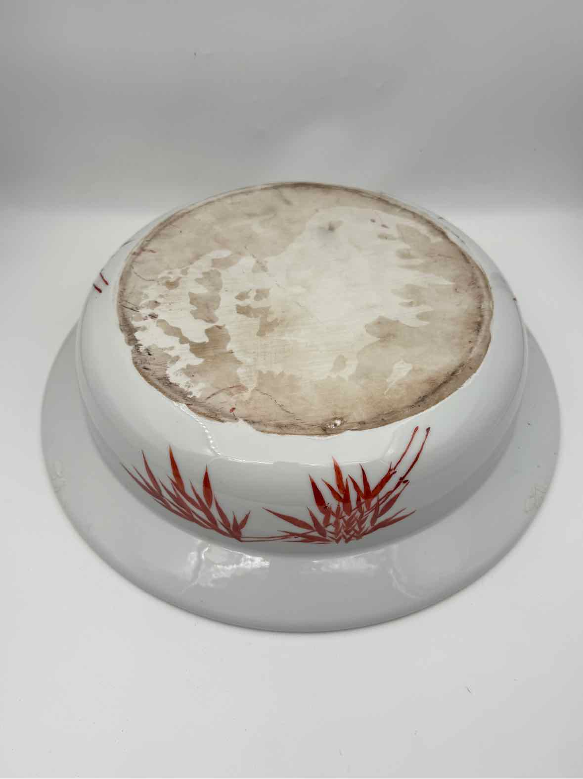 Large Chinese Famille Rose Rimmed Basin Bowl