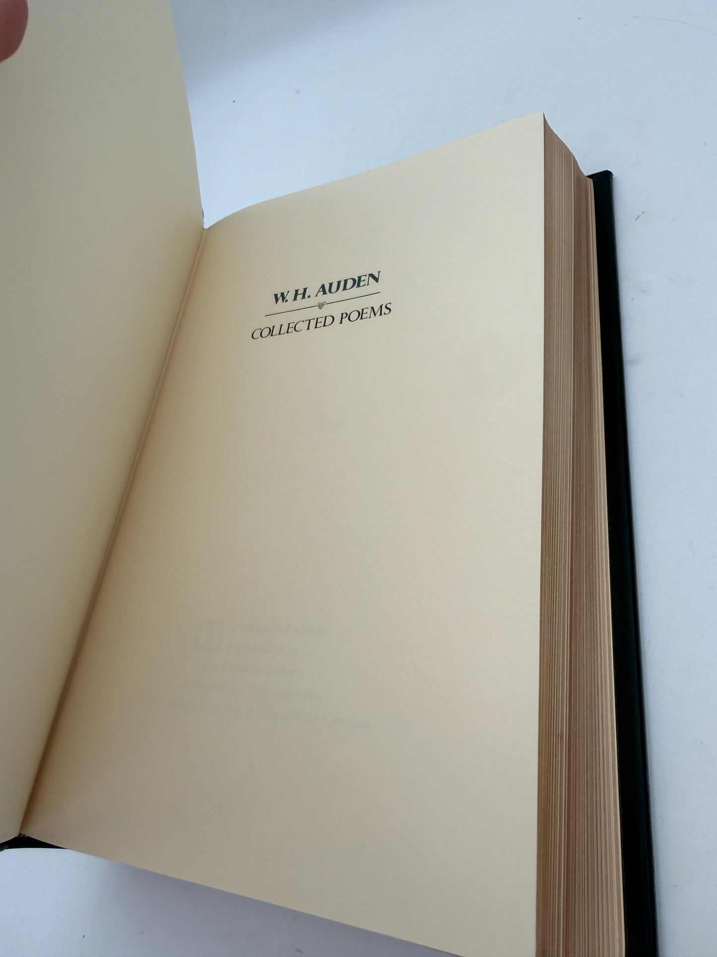 W.H. Auden "Collected Poems" Hardcover Book- Franklin Library
