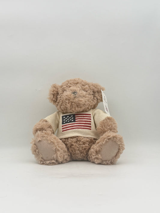 American Flag Sweater Plush Teddy Bear