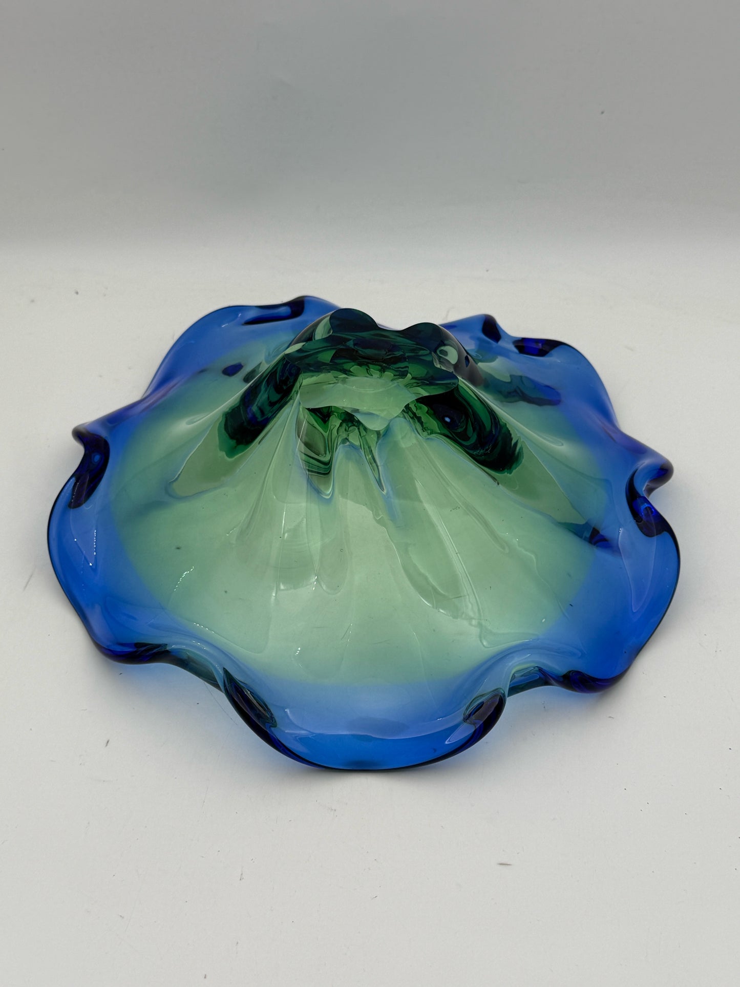 Blue And Green Glass Bowl