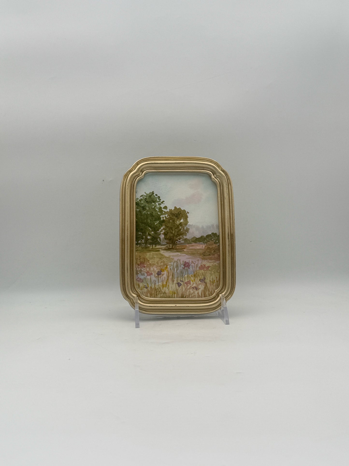 Pair Of Miniature Framed Watercolors