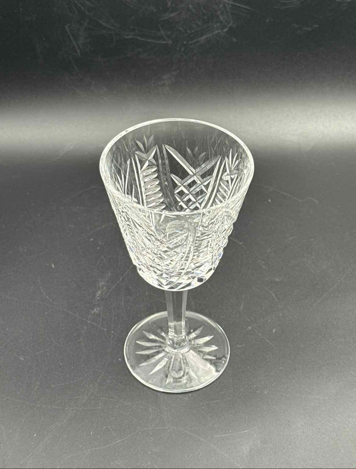 Waterford Clare Crystal Wine Glasses Set of 3 Ireland Cut Stemware