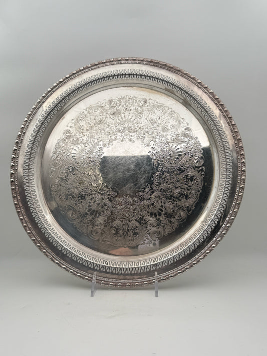 Rogers And Bros Pierced Silverplate Tray